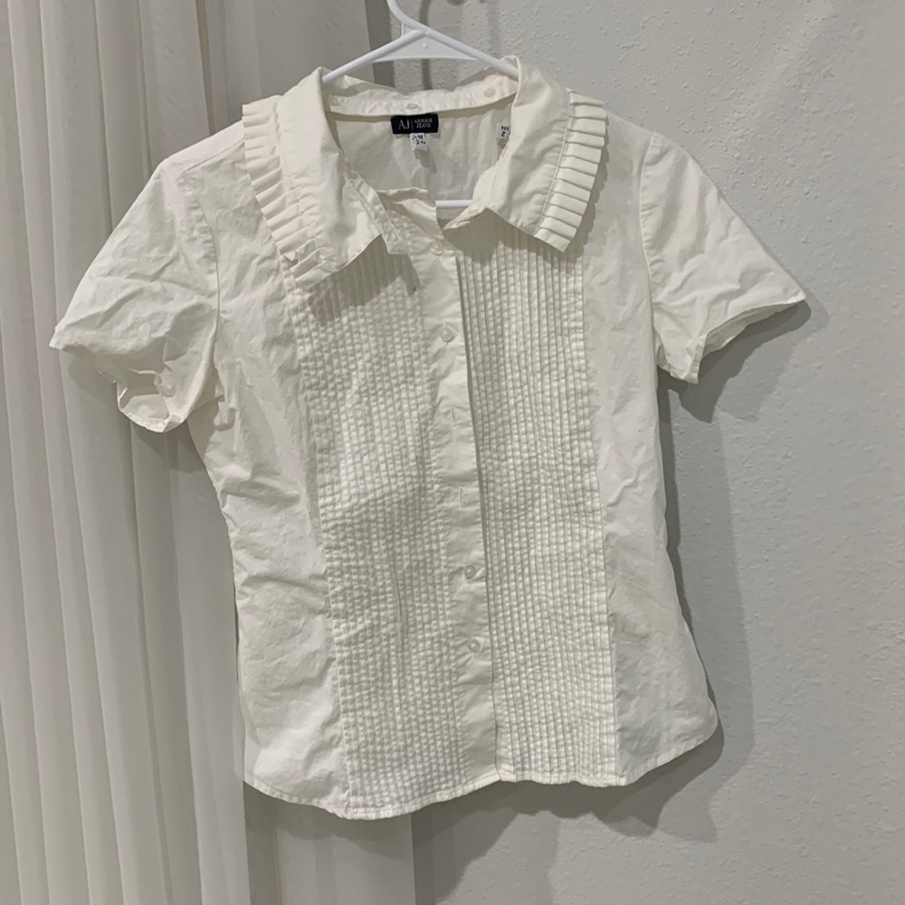 Armani jeans white button up